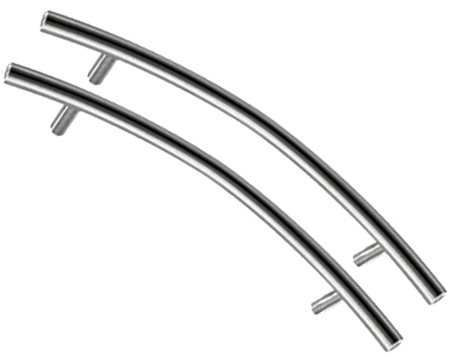 Consort 19mm Diameter Back To Back Pairs, Arched Pull Handles, Various Sizes, Polished Or Satin Finish - CHEP1BB